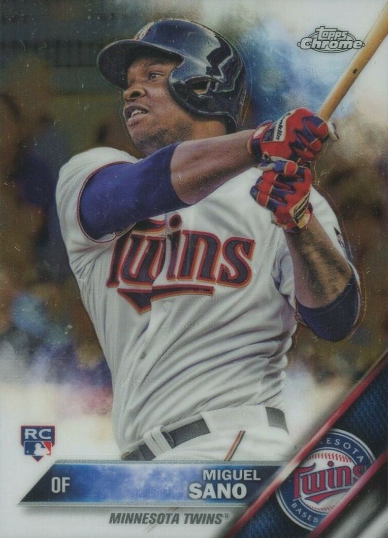 2016 Topps Chrome Miguel Sano #104 Baseball Card