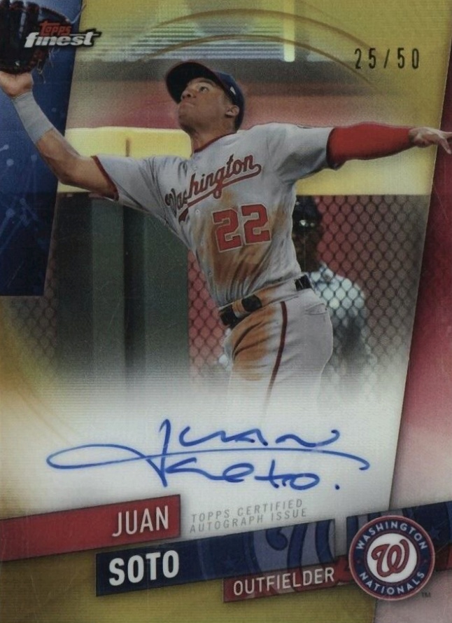 2019 Finest Autographs Juan Soto #FA-JS Baseball Card