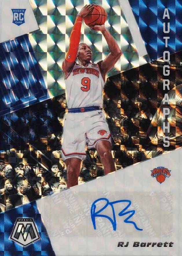 2019 Panini Mosaic Rookie Autographs Mosaic RJ Barrett #RARJB Basketball Card