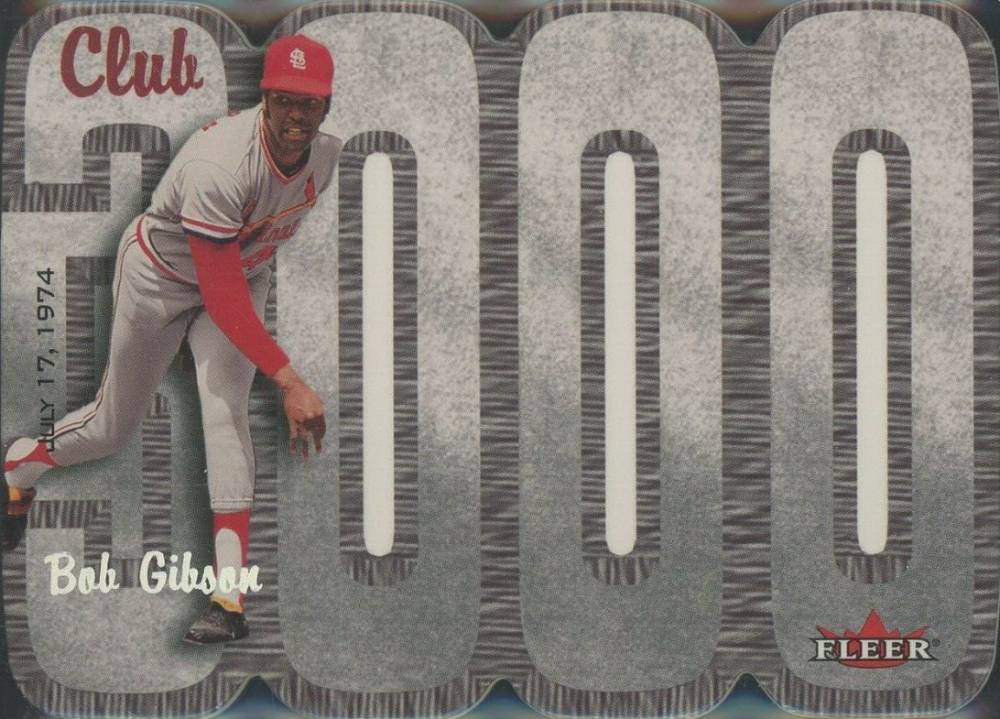 2000 Fleer Tradition Club 3000 Bob Gibson # Baseball Card