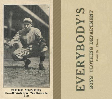 1916 Everybody's Chief Meyers #119 Baseball Card