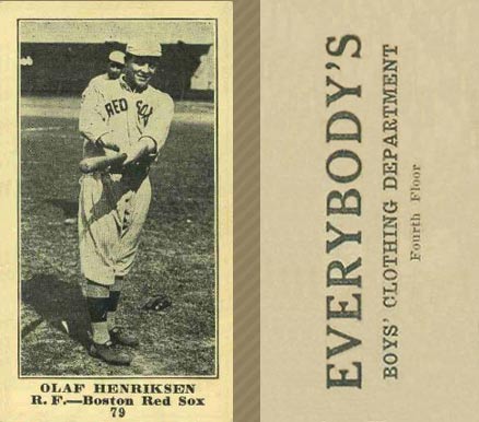 1916 Everybody's Olaf Henriksen #79 Baseball Card