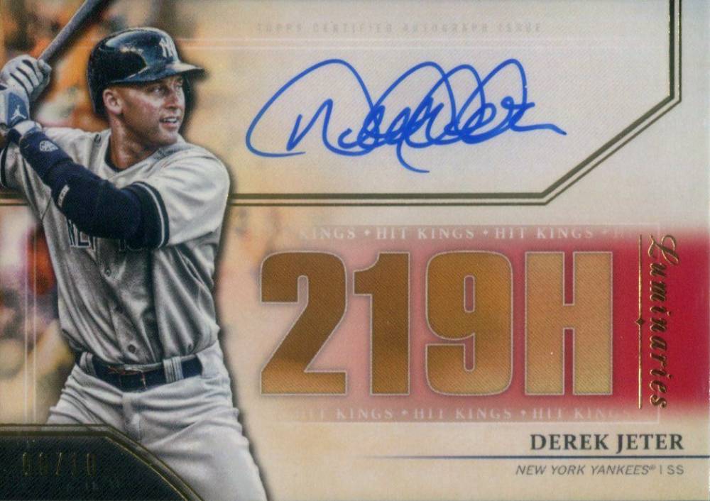 2020 Topps Luminaries Hit Kings Autographs Derek Jeter #DJ Baseball Card