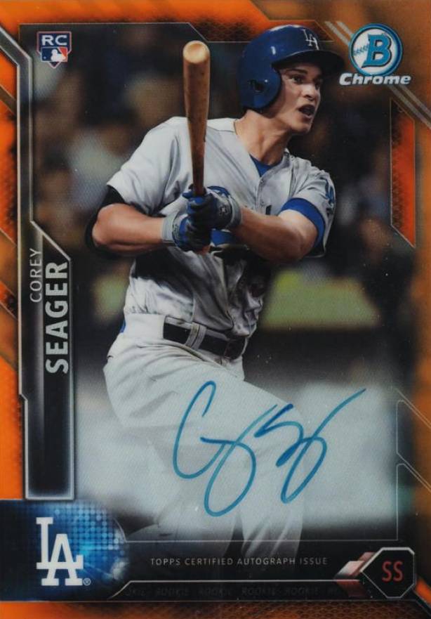 2016 Bowman Chrome Rookie Autographs Corey Seager #CRACS Baseball Card