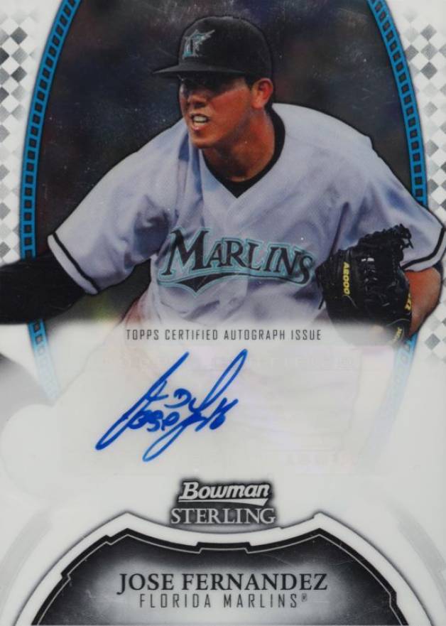 2011 Bowman Sterling Prospects Autographs Jose Fernandez #BSPJF Baseball Card