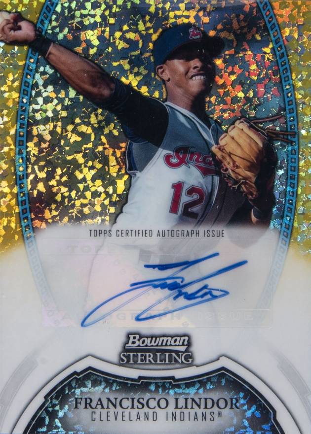 2011 Bowman Sterling Prospects Autographs Francisco Lindor #BSPFL Baseball Card