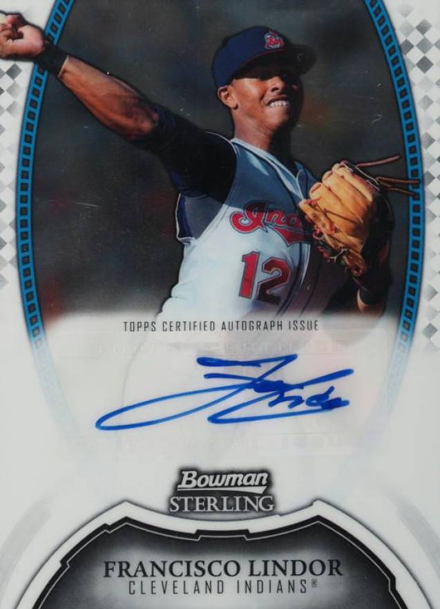 2011 Bowman Sterling Prospects Autographs Francisco Lindor #BSPFL Baseball Card