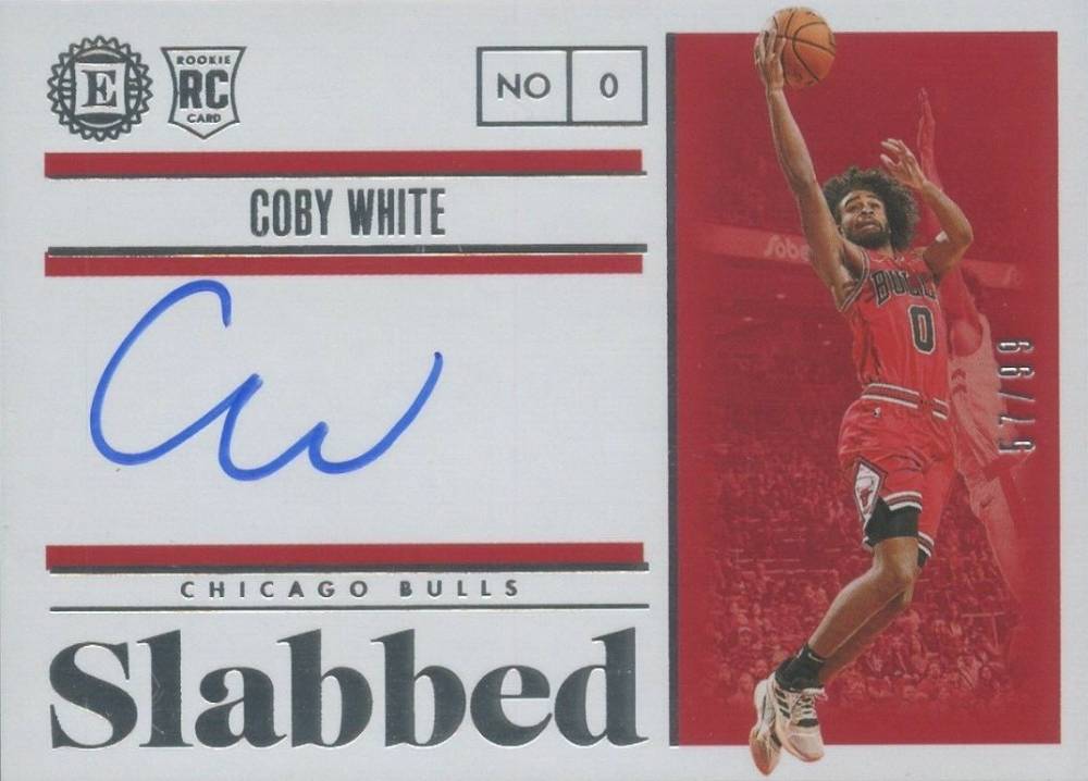 2019 Panini Encased Slabbed Signatures Coby White #SLCBW Basketball Card