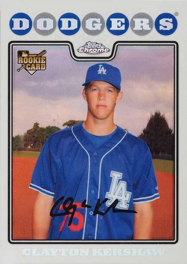 2008 Topps Update & Highlights Rookie Chrome Hobby & HTA Clayton Kershaw #CHR30 Baseball Card