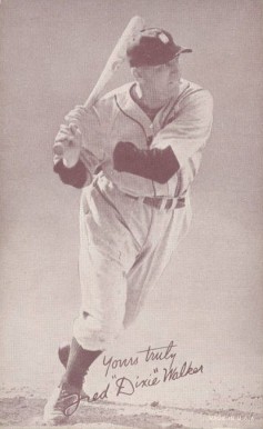 1939 Exhibits Salutation Fred "Dixie" Walker # Baseball Card