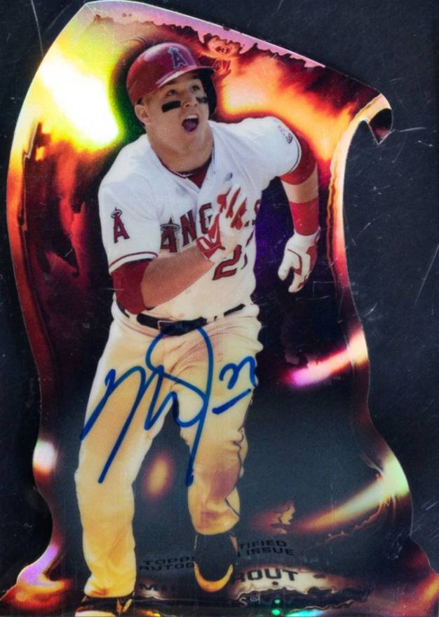 2014 Bowman Chrome Fire Die-Cut Refractors Mike Trout #MTR Baseball Card