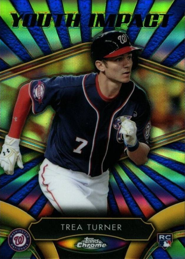 2016 Topps Chrome Youth Impact Trea Turner #YI-8 Baseball Card