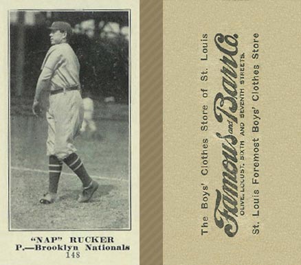 1916 Famous & Barr Co. Nap Rucker #148 Baseball Card