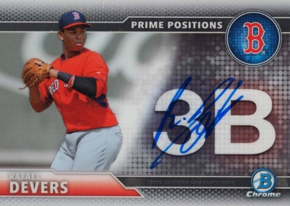 2016 Bowman Chrome Prime Position Autographs Rafael Devers #PPARD Baseball Card