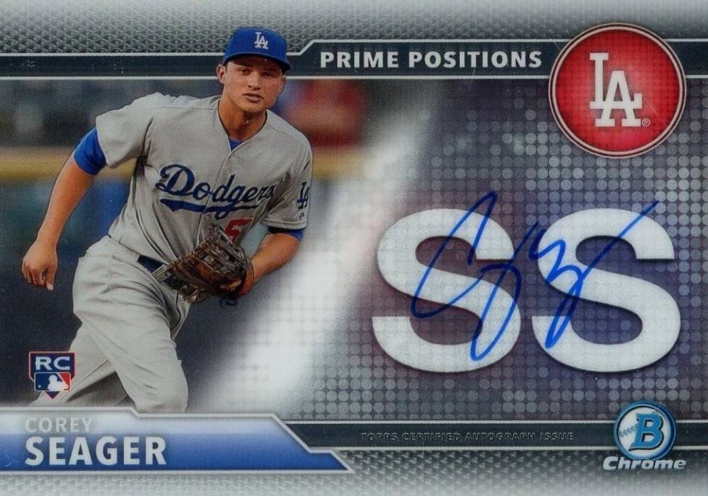 2016 Bowman Chrome Prime Position Autographs Corey Seager #PPACS Baseball Card