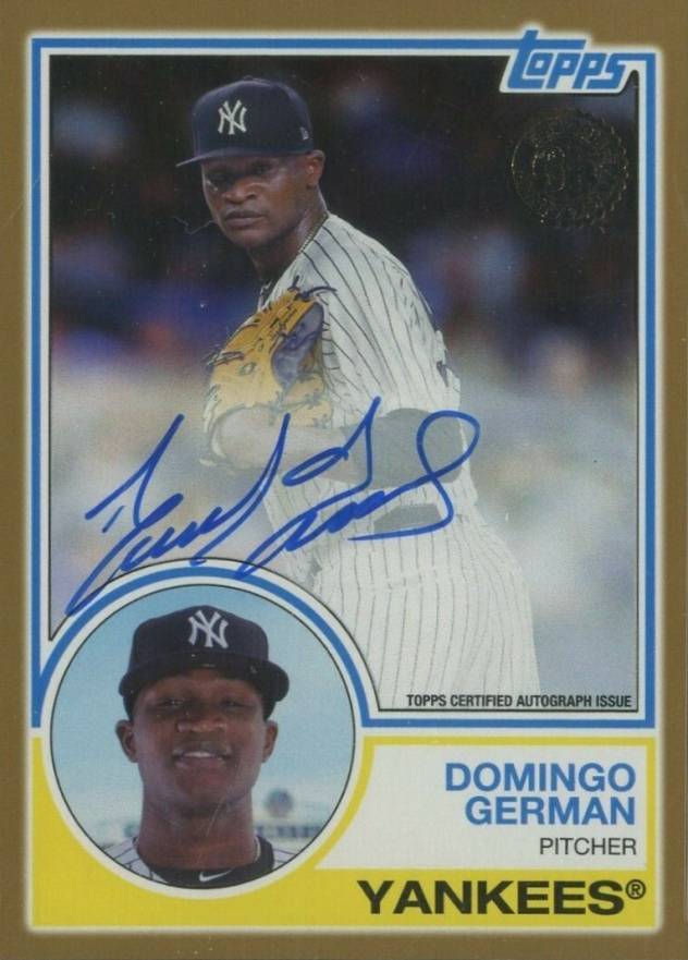 2018 Topps 1983 Topps Baseball Autographs Domingo German #DGE Baseball Card