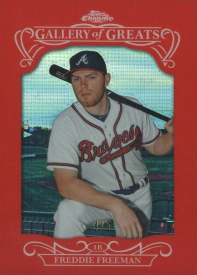 2015 Topps Chrome Gallery of Greats Freddie Freeman #GGR5 Baseball Card