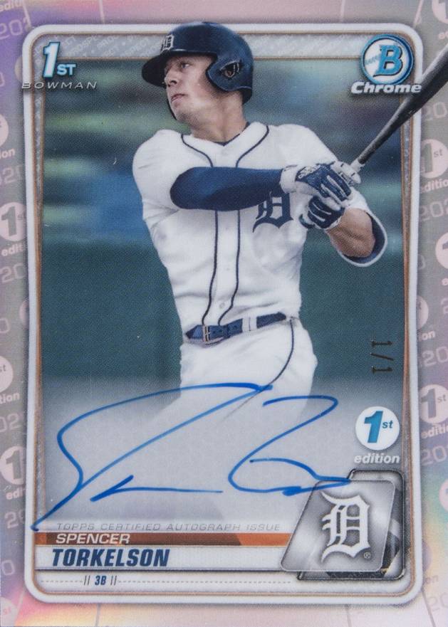 2020 Bowman Draft 1st Edition Chrome Autographs Spencer Torkelson #CDAST Baseball Card