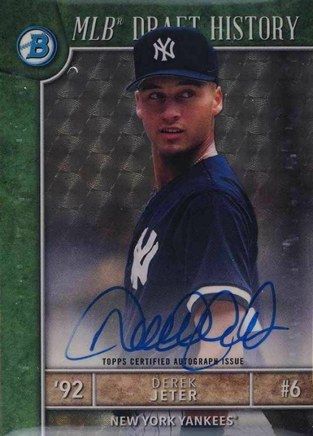 2017 Bowman Draft MLB Draft History Derek Jeter #DJ Baseball Card