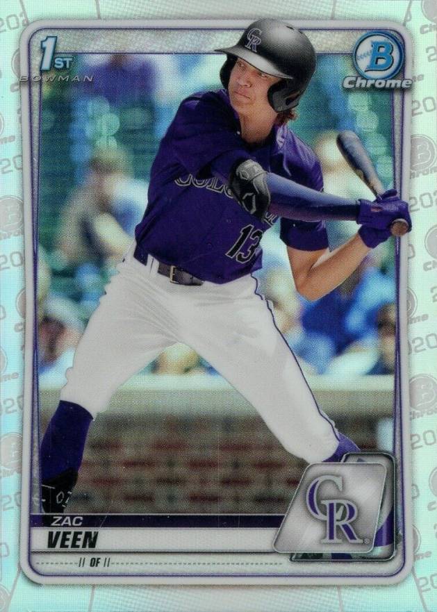 2020 Bowman Draft Zac Veen #BD107 Baseball Card