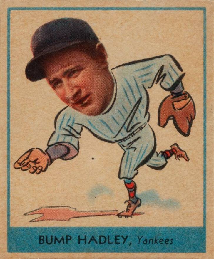 1938 Goudey Heads-Up BUMP HADLEY, Yankees #251 Baseball Card