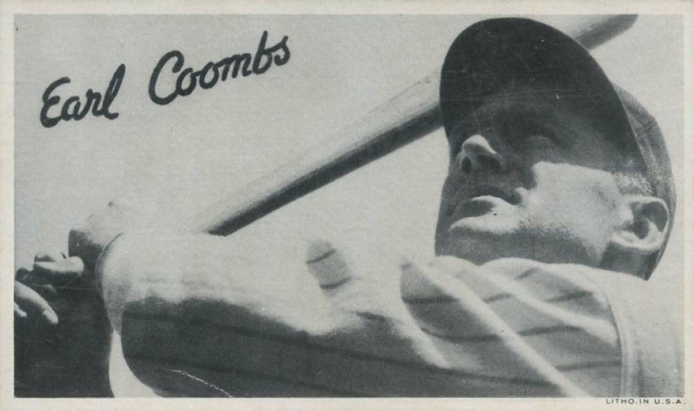 1936 Goudey Premiums-Type 1-Wide Pen Earl Coombs # Baseball Card