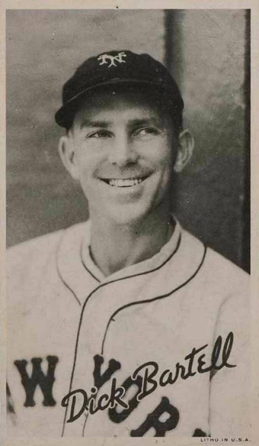 1936 Goudey Premiums-Type 1-Wide Pen Dick Bartell # Baseball Card