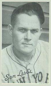 1936 Goudey Premiums-Type 1-Wide Pen Sam Leslie # Baseball Card