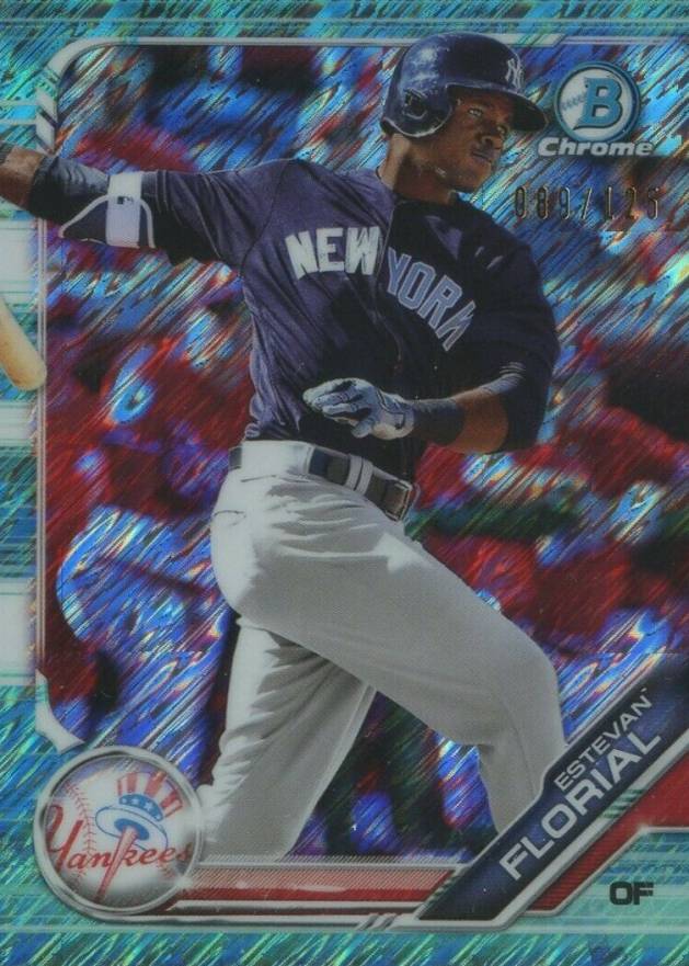 2019 Bowman Prospects Chrome Estevan Florial #74 Baseball Card