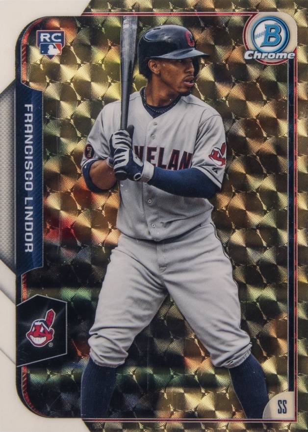 2015 Bowman Chrome Francisco Lindor #89 Baseball Card