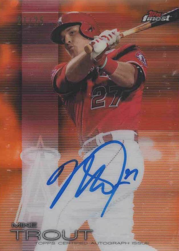 2016 Finest Autographs Mike Trout #FA-MT Baseball Card