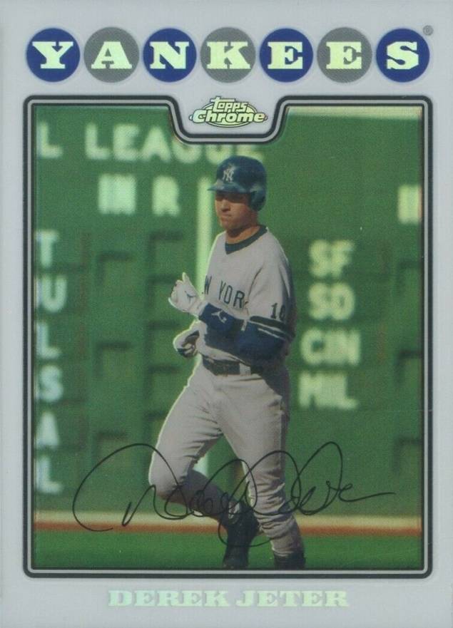 2008 Topps Chrome Derek Jeter #121 Baseball Card