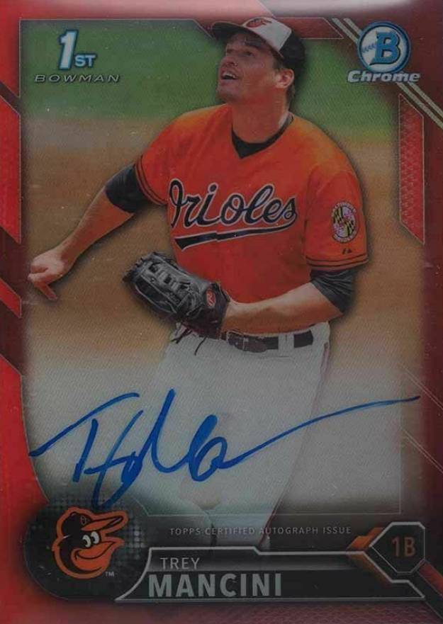 2016 Bowman Prospect Autographs Trey Mancini #TM Baseball Card