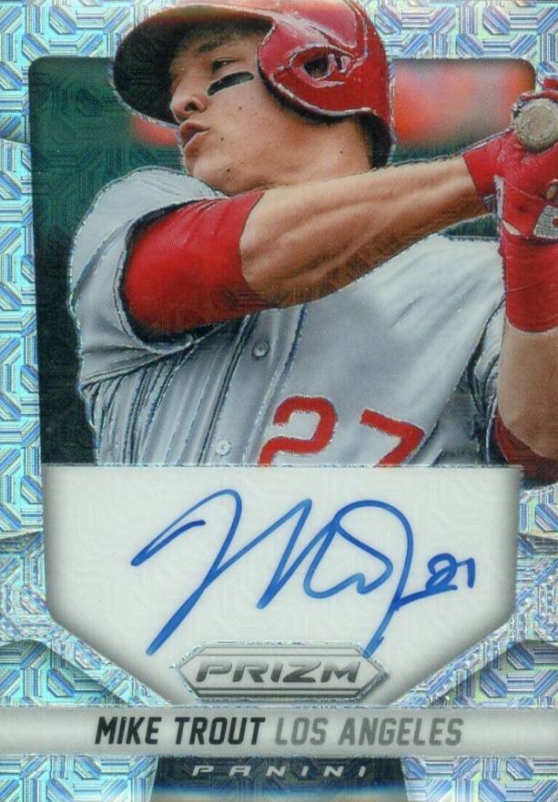 2014 Panini Prizm Autographs Mike Trout #MT Baseball Card