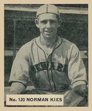 1936 Goudey World Wide Gum  Norman Kies #120 Baseball Card