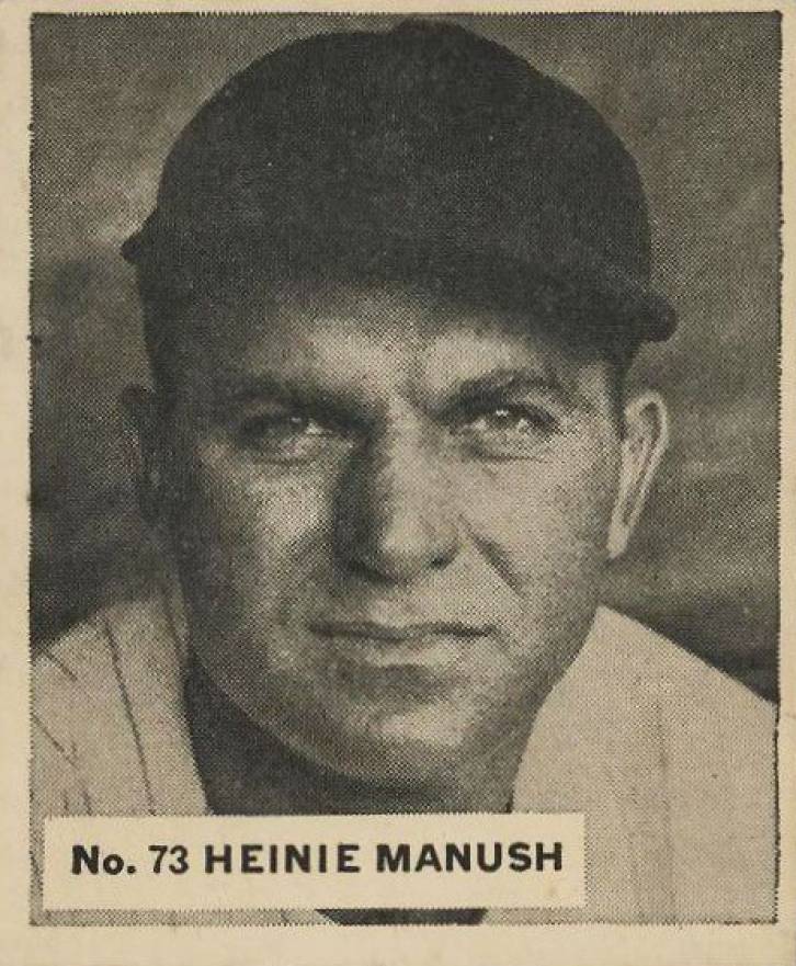 1936 Goudey World Wide Gum  Heinie Manush #73 Baseball Card