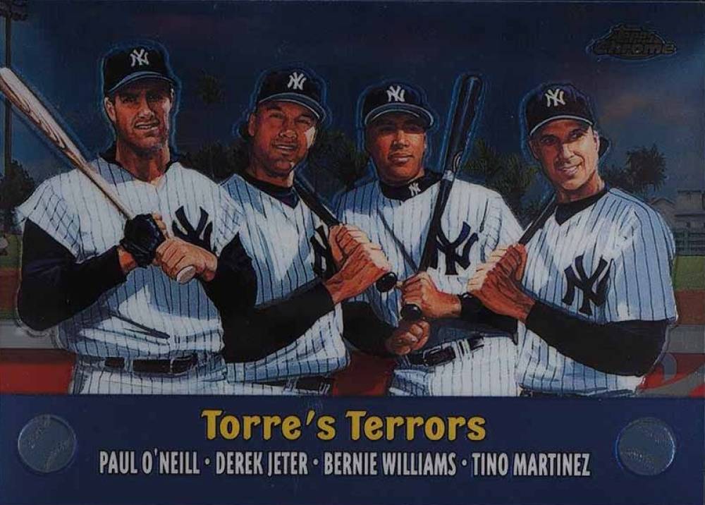 2000 Topps Chrome Combos Paul O'Neill/Derek Jeter/Bernie Williams/Tino Martinez #TC3 Baseball Card