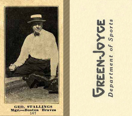 1916 Green-Joyce Geo. Stallings #167 Baseball Card