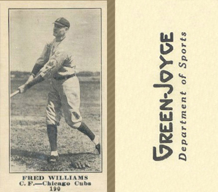 1916 Green-Joyce Fred Williams #190 Baseball Card