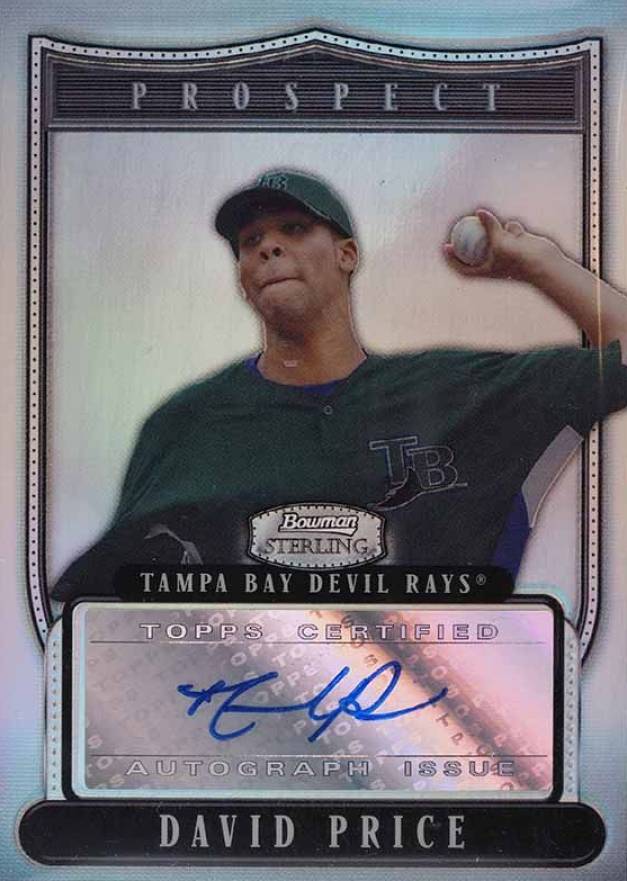 2007 Bowman Sterling Prospects David Price #BSPDPP Baseball Card