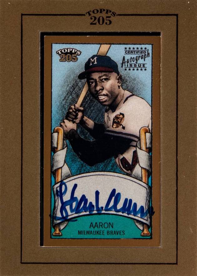 2003 Topps 205 Autograph Hank Aaron #TA-HA Baseball Card