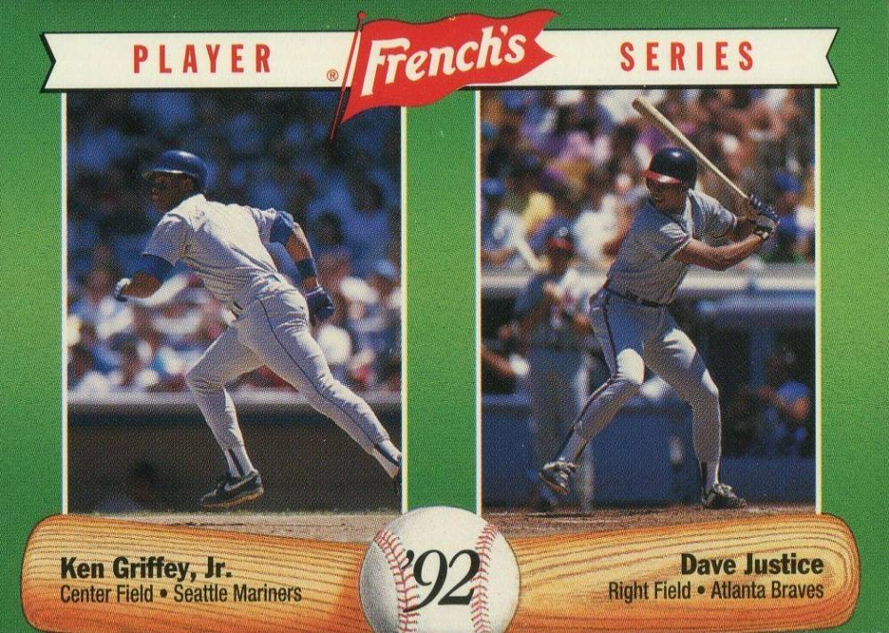 1992 French's Mustard David Justice/Ken Griffey Jr. #15 Baseball Card