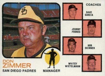 1973 O-Pee-Chee Padres Manager/Coaches #12 Baseball Card