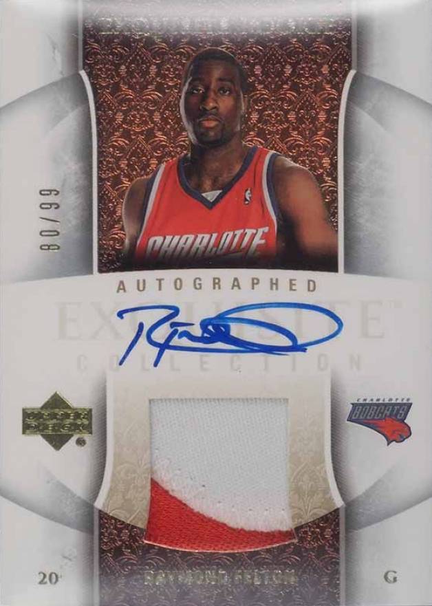 2005 Upper Deck Exquisite Collection Raymond Felton #47-AP Basketball Card