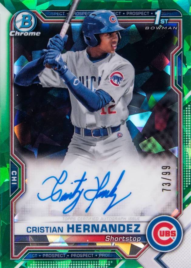 2021 Bowman Chrome Prospect Autographs Cristian Hernandez #CPACH Baseball Card