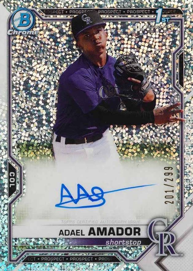 2021 Bowman Chrome Prospect Autographs Adael Amador #CPAAAM Baseball Card