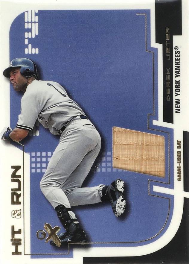 2002 Fleer E-X Hit & Run Derek Jeter # Baseball Card