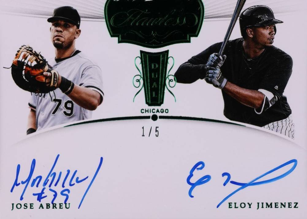 2018 Panini Flawless Dual Signatures Eloy Jimenez/Jose Abreu #JA Baseball Card