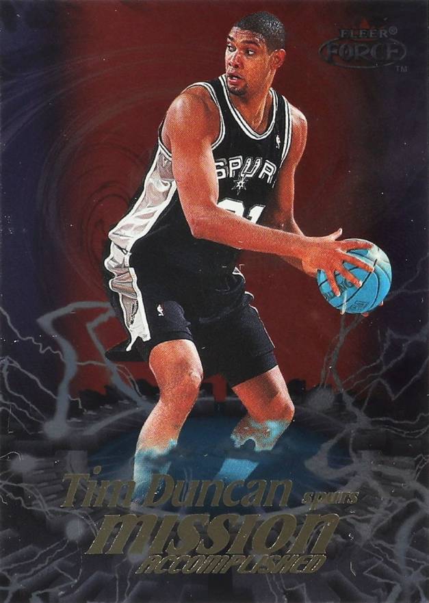 1999 Fleer Force Mission Accomplished Tim Duncan #4MA Basketball Card