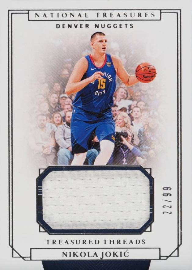 2019 Panini National Treasures Treasured Threads Nikola Jokic #NJK Basketball Card